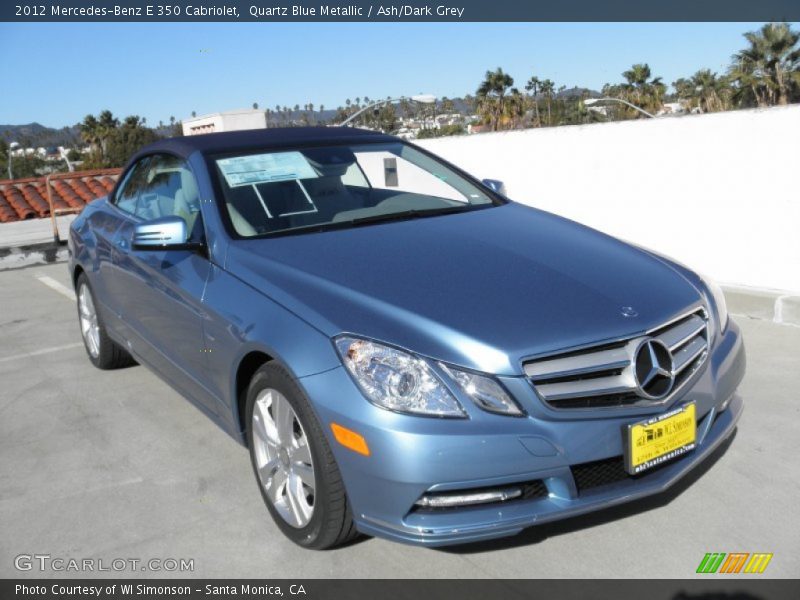 Quartz Blue Metallic / Ash/Dark Grey 2012 Mercedes-Benz E 350 Cabriolet
