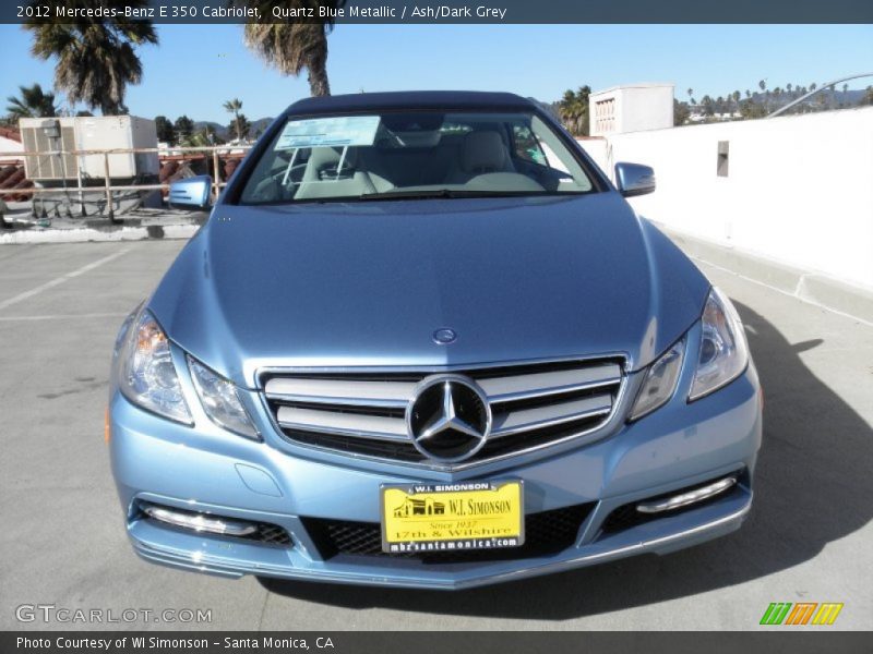 Quartz Blue Metallic / Ash/Dark Grey 2012 Mercedes-Benz E 350 Cabriolet