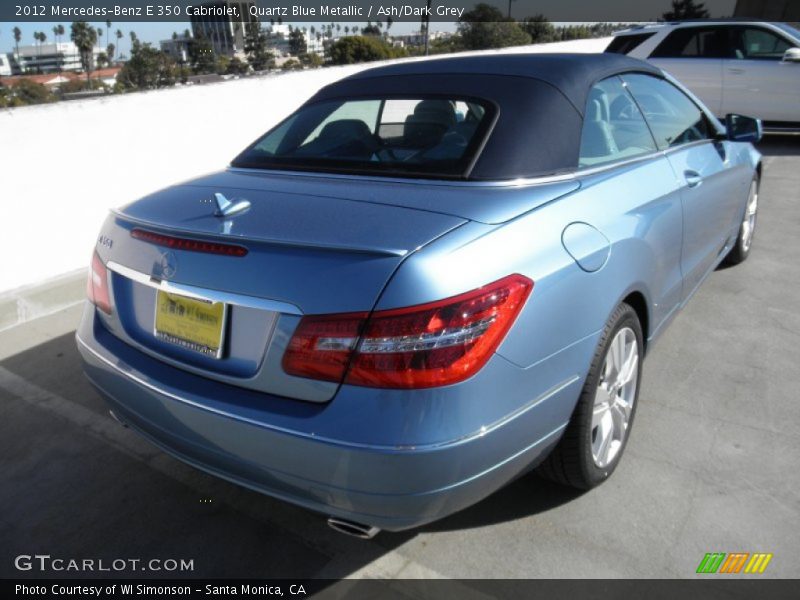 Quartz Blue Metallic / Ash/Dark Grey 2012 Mercedes-Benz E 350 Cabriolet