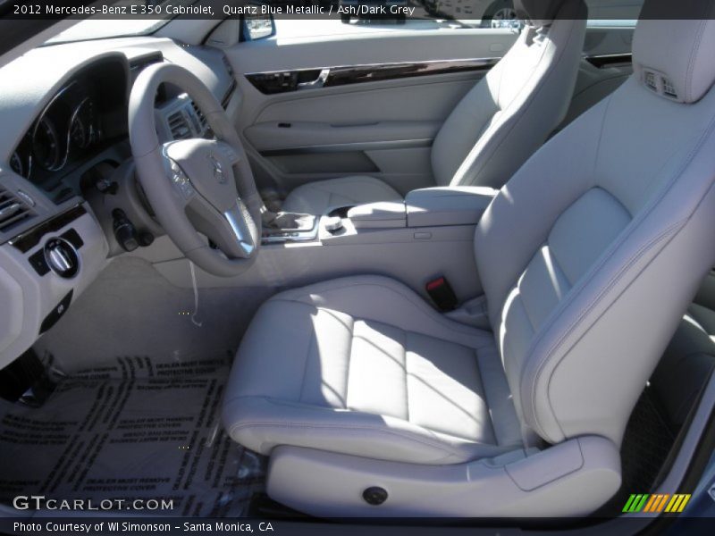 Quartz Blue Metallic / Ash/Dark Grey 2012 Mercedes-Benz E 350 Cabriolet
