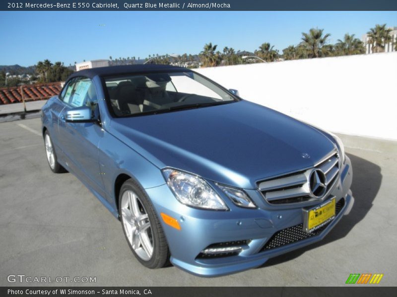 Quartz Blue Metallic / Almond/Mocha 2012 Mercedes-Benz E 550 Cabriolet
