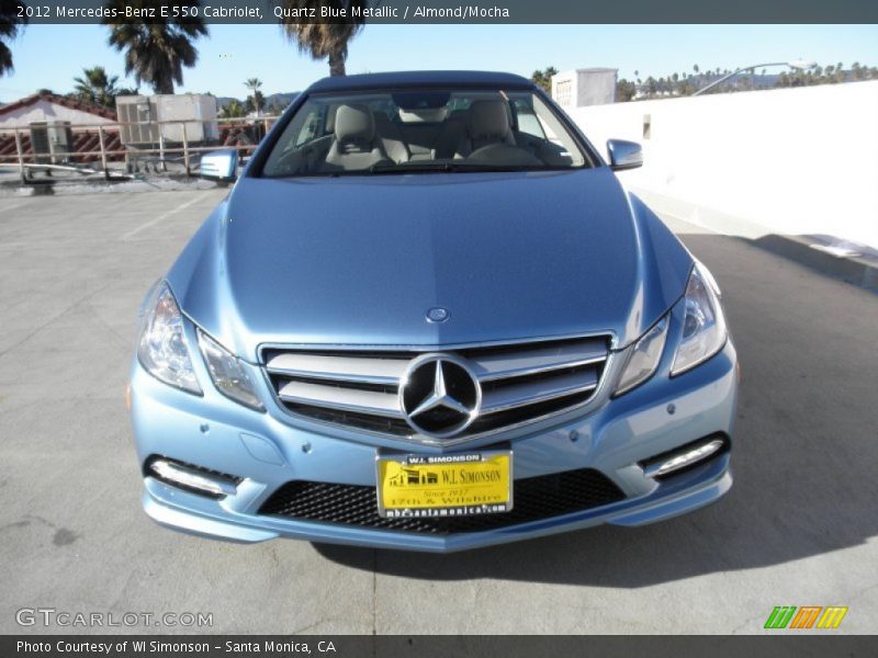 Quartz Blue Metallic / Almond/Mocha 2012 Mercedes-Benz E 550 Cabriolet