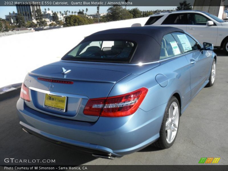 Quartz Blue Metallic / Almond/Mocha 2012 Mercedes-Benz E 550 Cabriolet