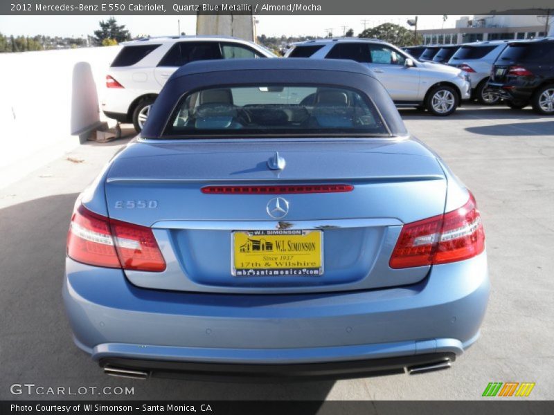 Quartz Blue Metallic / Almond/Mocha 2012 Mercedes-Benz E 550 Cabriolet