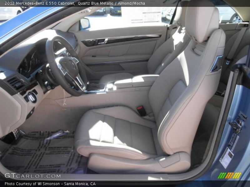 Quartz Blue Metallic / Almond/Mocha 2012 Mercedes-Benz E 550 Cabriolet