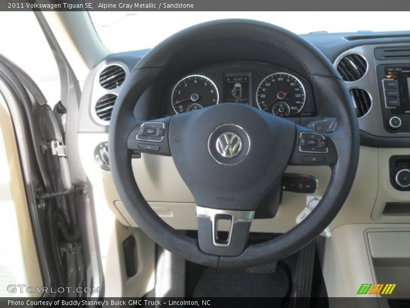 Alpine Gray Metallic / Sandstone 2011 Volkswagen Tiguan SE