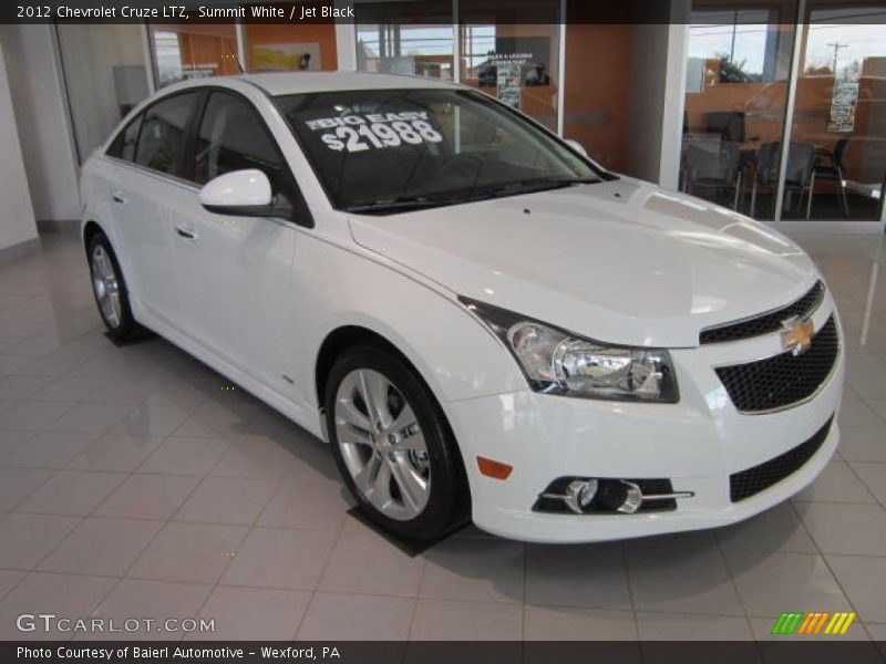 Summit White / Jet Black 2012 Chevrolet Cruze LTZ
