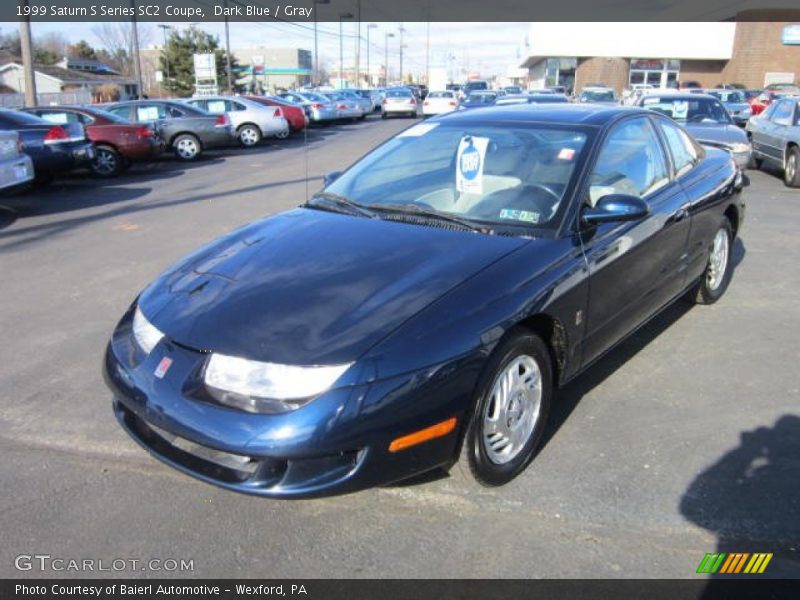 Dark Blue / Gray 1999 Saturn S Series SC2 Coupe