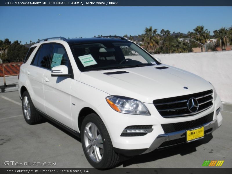 Arctic White / Black 2012 Mercedes-Benz ML 350 BlueTEC 4Matic