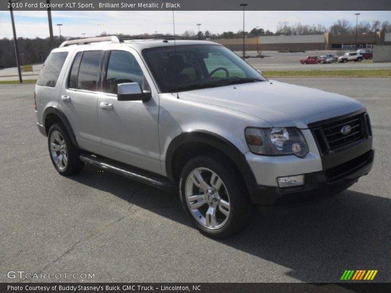 Brilliant Silver Metallic / Black 2010 Ford Explorer XLT Sport