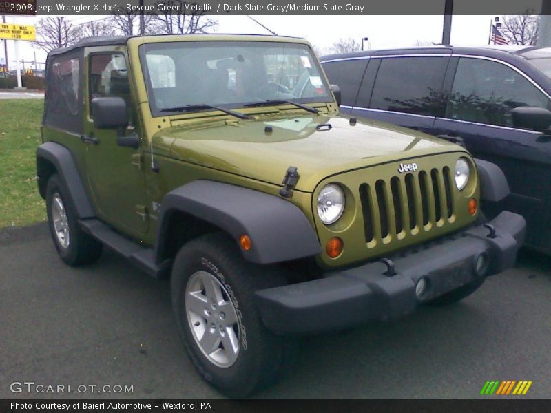 Rescue Green Metallic / Dark Slate Gray/Medium Slate Gray 2008 Jeep Wrangler X 4x4