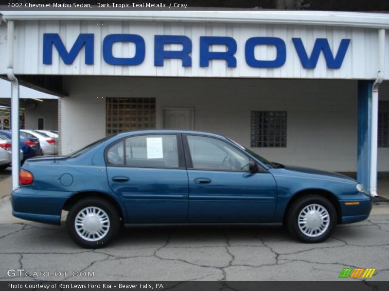 Dark Tropic Teal Metallic / Gray 2002 Chevrolet Malibu Sedan