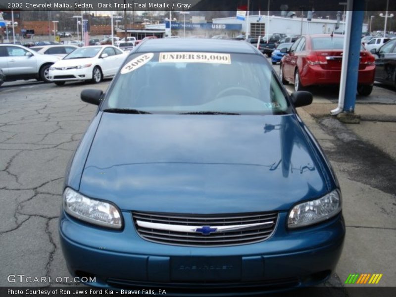 Dark Tropic Teal Metallic / Gray 2002 Chevrolet Malibu Sedan