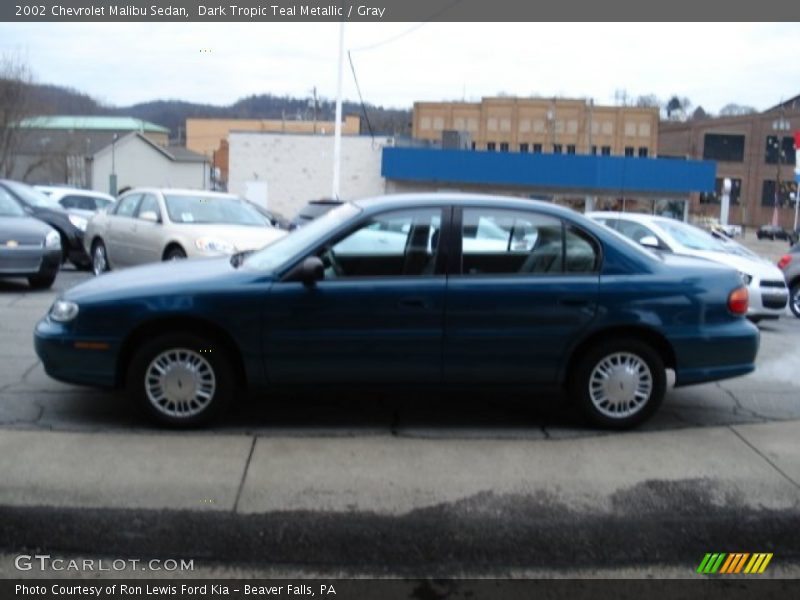 Dark Tropic Teal Metallic / Gray 2002 Chevrolet Malibu Sedan