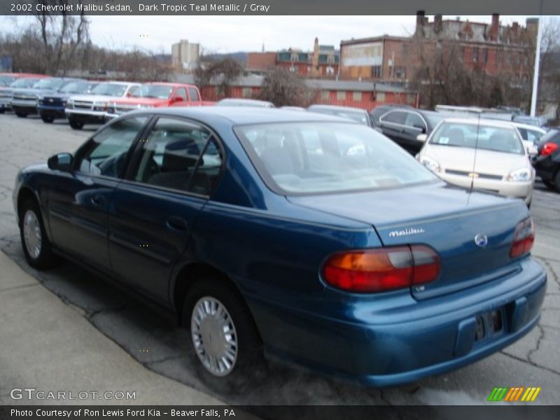 Dark Tropic Teal Metallic / Gray 2002 Chevrolet Malibu Sedan