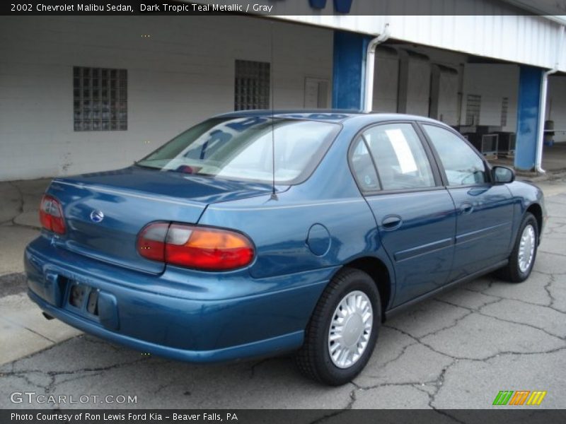 Dark Tropic Teal Metallic / Gray 2002 Chevrolet Malibu Sedan