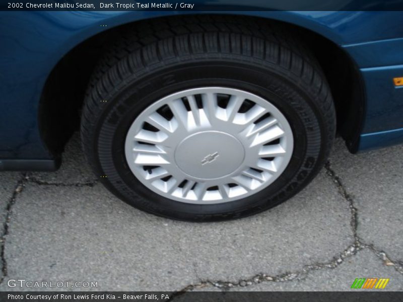 Dark Tropic Teal Metallic / Gray 2002 Chevrolet Malibu Sedan