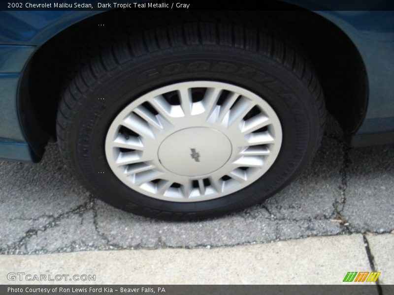 Dark Tropic Teal Metallic / Gray 2002 Chevrolet Malibu Sedan