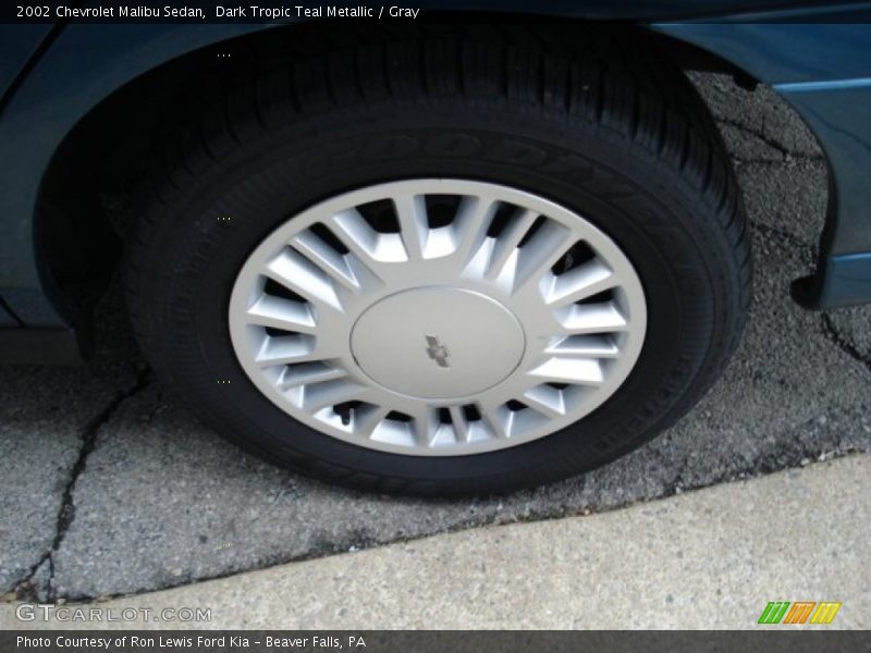 Dark Tropic Teal Metallic / Gray 2002 Chevrolet Malibu Sedan