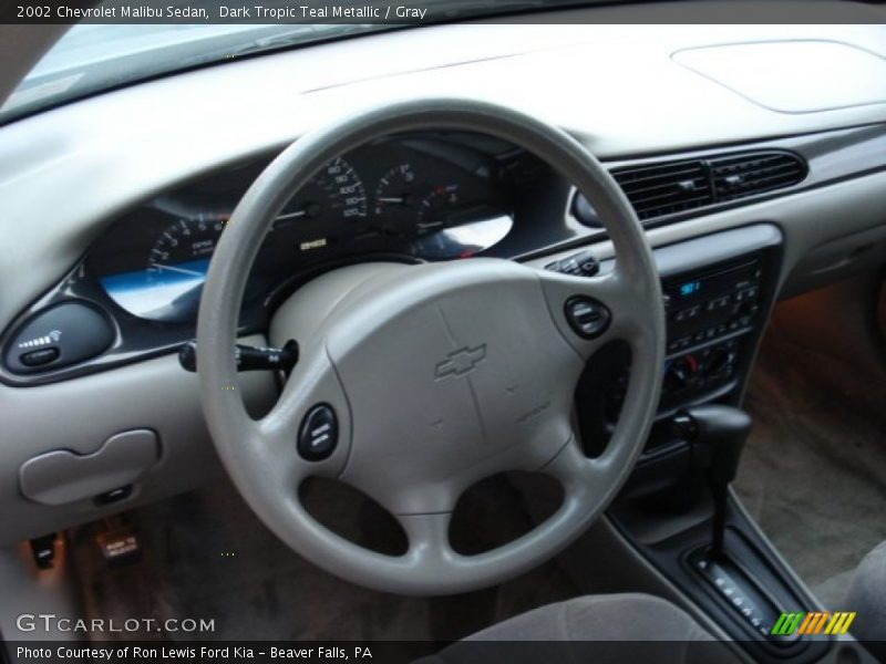 Dark Tropic Teal Metallic / Gray 2002 Chevrolet Malibu Sedan