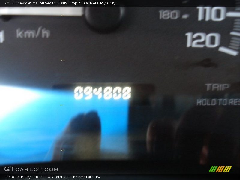 Dark Tropic Teal Metallic / Gray 2002 Chevrolet Malibu Sedan