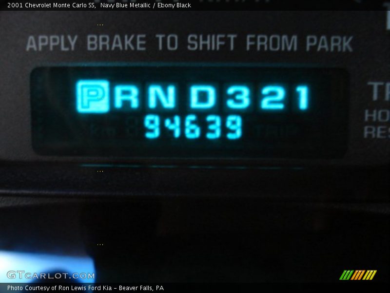 Navy Blue Metallic / Ebony Black 2001 Chevrolet Monte Carlo SS