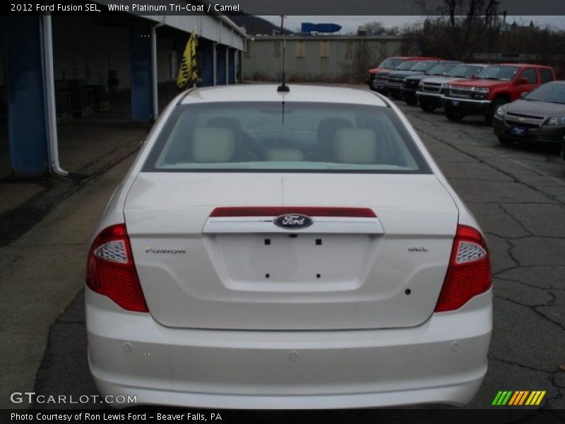 White Platinum Tri-Coat / Camel 2012 Ford Fusion SEL