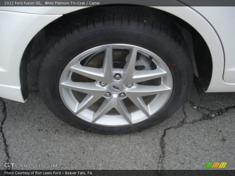 White Platinum Tri-Coat / Camel 2012 Ford Fusion SEL