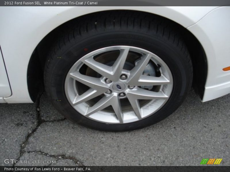 White Platinum Tri-Coat / Camel 2012 Ford Fusion SEL
