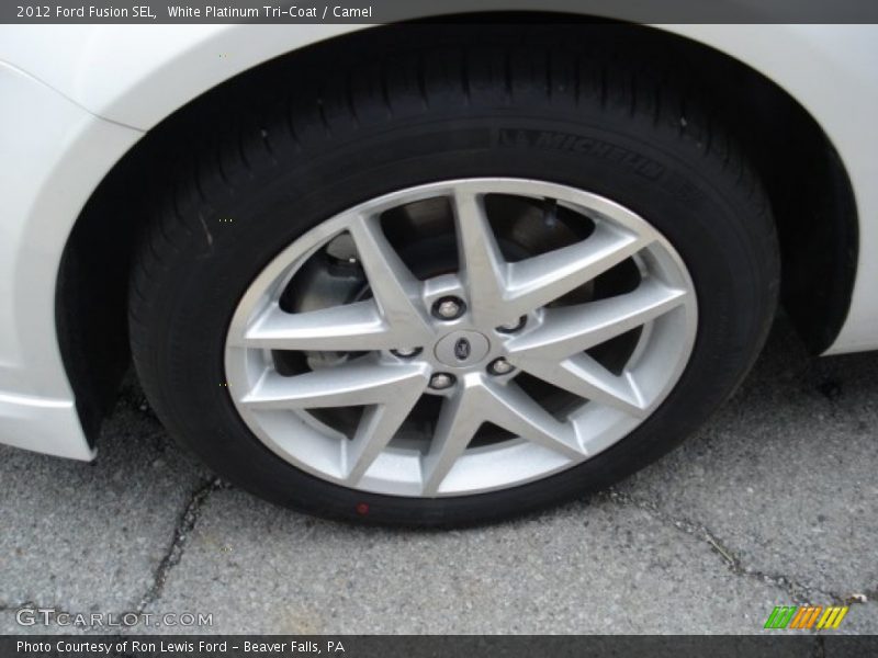 White Platinum Tri-Coat / Camel 2012 Ford Fusion SEL