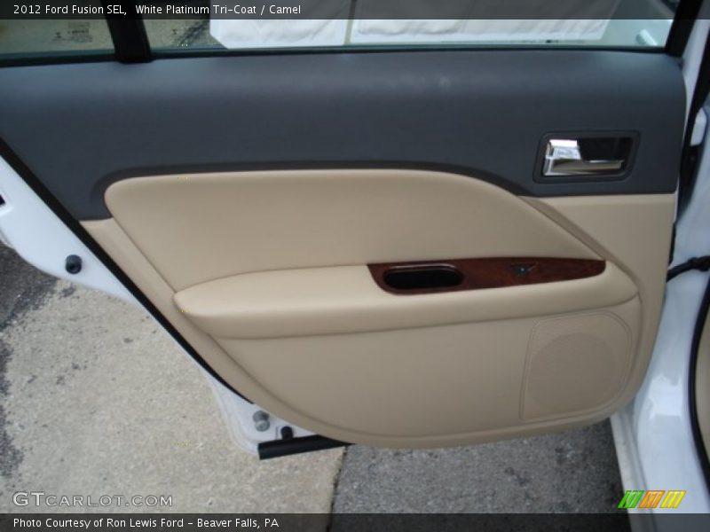 White Platinum Tri-Coat / Camel 2012 Ford Fusion SEL