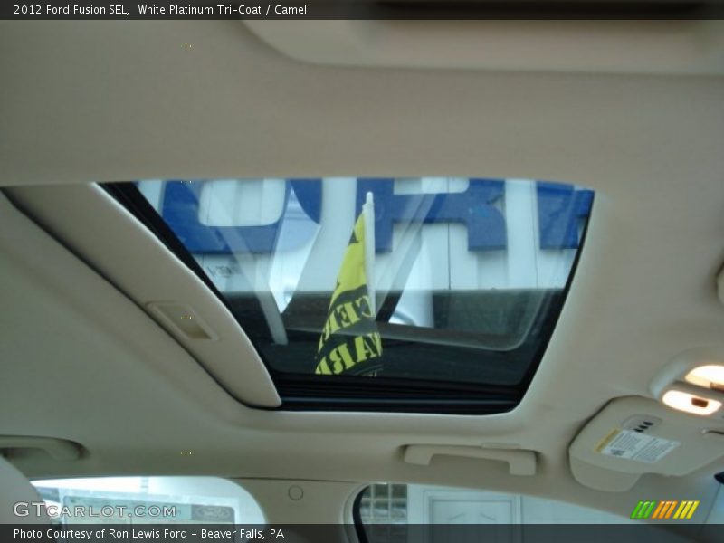 White Platinum Tri-Coat / Camel 2012 Ford Fusion SEL