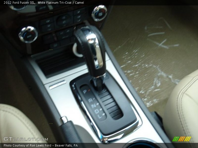 White Platinum Tri-Coat / Camel 2012 Ford Fusion SEL
