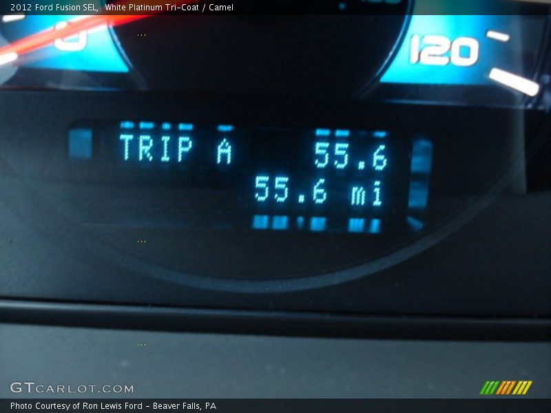 White Platinum Tri-Coat / Camel 2012 Ford Fusion SEL