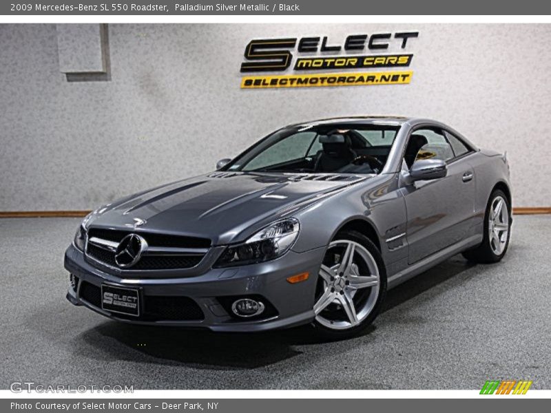 Palladium Silver Metallic / Black 2009 Mercedes-Benz SL 550 Roadster