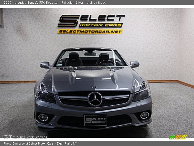 Palladium Silver Metallic / Black 2009 Mercedes-Benz SL 550 Roadster