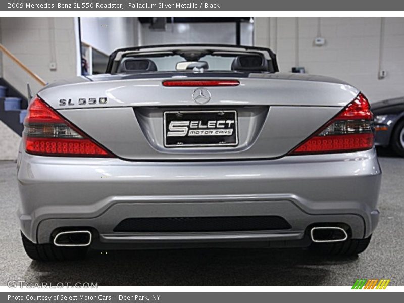 Palladium Silver Metallic / Black 2009 Mercedes-Benz SL 550 Roadster
