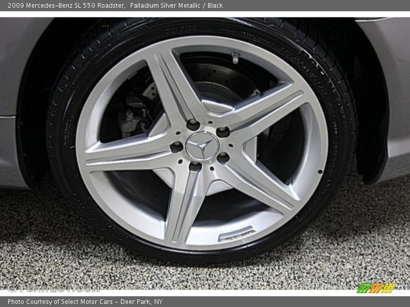 Palladium Silver Metallic / Black 2009 Mercedes-Benz SL 550 Roadster