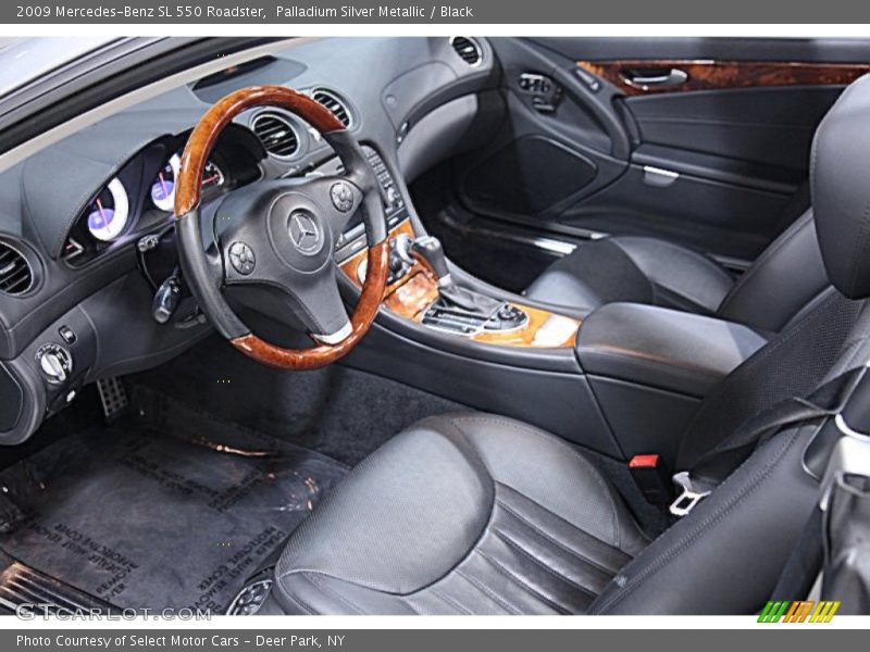 Palladium Silver Metallic / Black 2009 Mercedes-Benz SL 550 Roadster