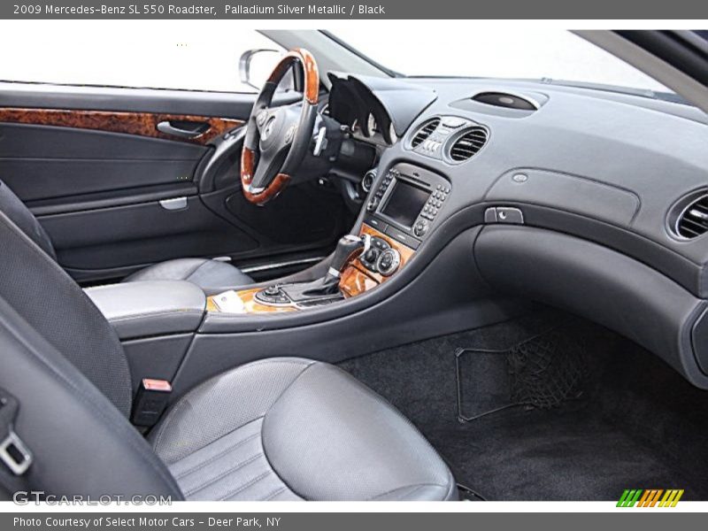 Palladium Silver Metallic / Black 2009 Mercedes-Benz SL 550 Roadster