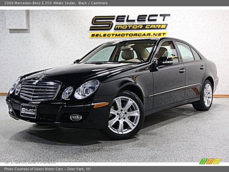 Black / Cashmere 2009 Mercedes-Benz E 350 4Matic Sedan