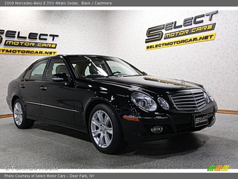Black / Cashmere 2009 Mercedes-Benz E 350 4Matic Sedan