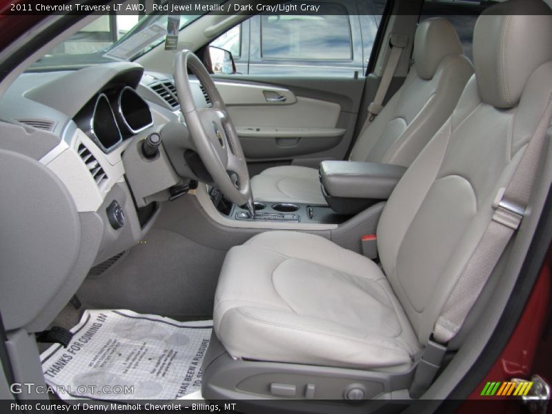 Red Jewel Metallic / Dark Gray/Light Gray 2011 Chevrolet Traverse LT AWD