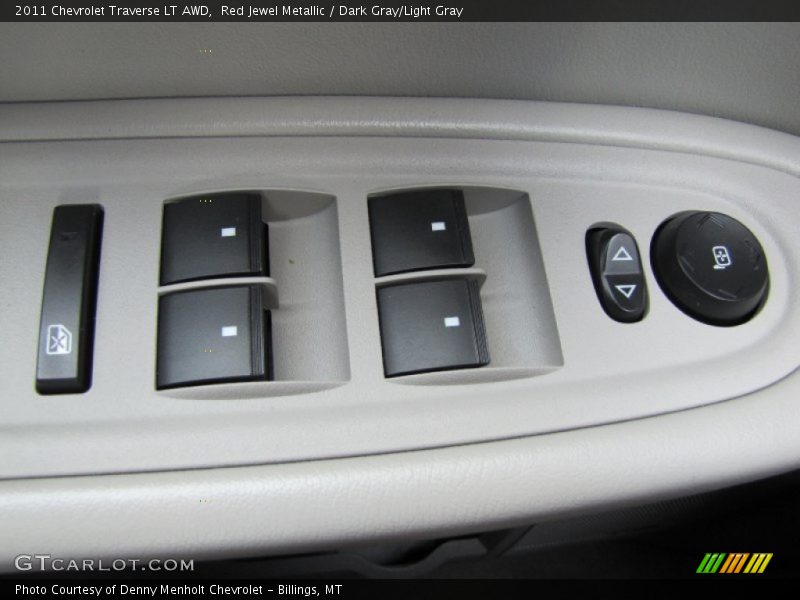 Red Jewel Metallic / Dark Gray/Light Gray 2011 Chevrolet Traverse LT AWD