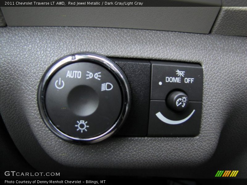 Red Jewel Metallic / Dark Gray/Light Gray 2011 Chevrolet Traverse LT AWD