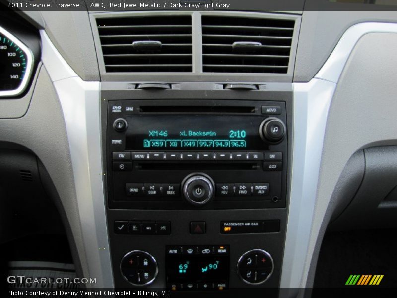 Red Jewel Metallic / Dark Gray/Light Gray 2011 Chevrolet Traverse LT AWD