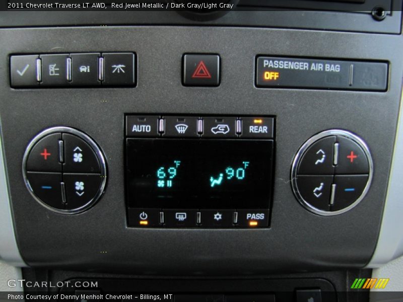 Red Jewel Metallic / Dark Gray/Light Gray 2011 Chevrolet Traverse LT AWD