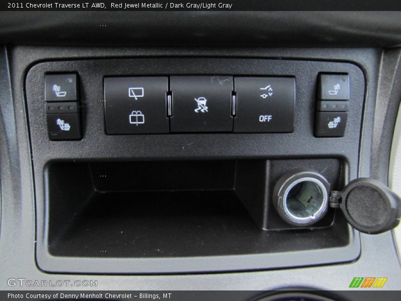 Red Jewel Metallic / Dark Gray/Light Gray 2011 Chevrolet Traverse LT AWD