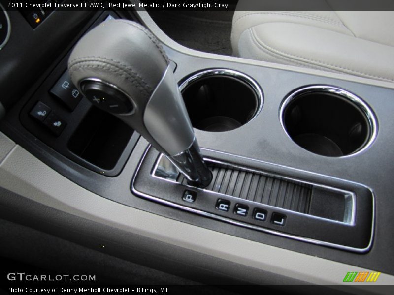 Red Jewel Metallic / Dark Gray/Light Gray 2011 Chevrolet Traverse LT AWD