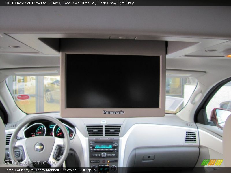 Red Jewel Metallic / Dark Gray/Light Gray 2011 Chevrolet Traverse LT AWD